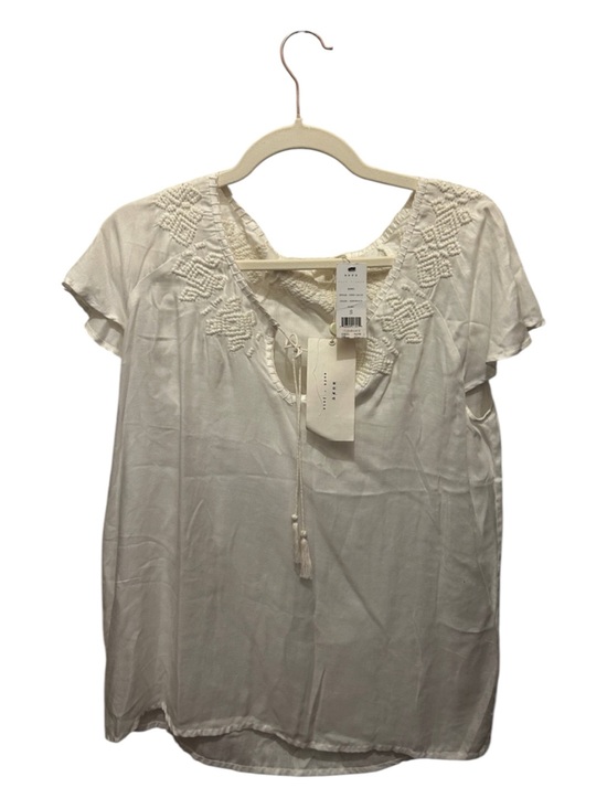 Soft Joie Tops - JOIE NWT White Embroidered Boho Tie-Neck Blouse
